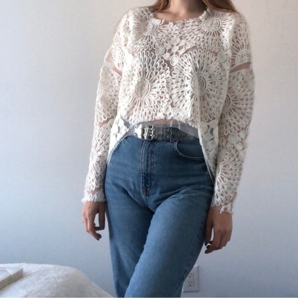 Show Room unique oversized knit top embroidered embellished boho art to wear